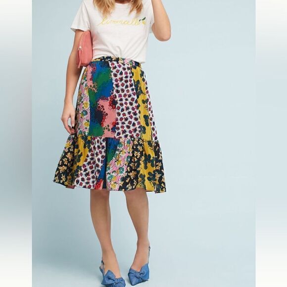 Maeve flounced patchwork skirt - Picture 4 of 7